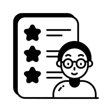 HR job interview process illustrations showing candidate profile Illustrazione stock