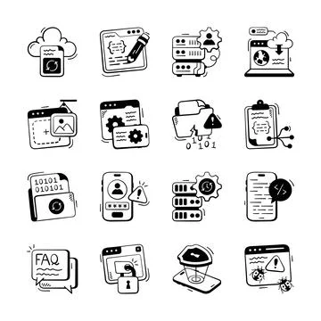 HR job interview process illustrations showing candidate profile Stock Illustration