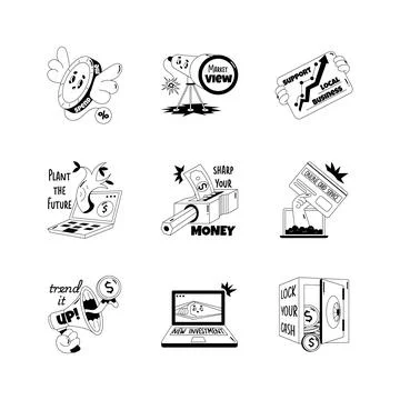 HR job interview process illustrations showing candidate profile Stock Illustration