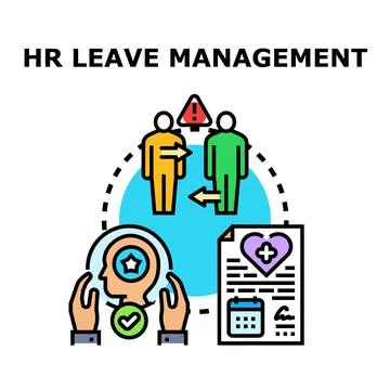 Hr leave management system organizing employee vacation days Stock Illustration