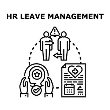 Hr leave management system organizing employee vacation days Stock Illustration