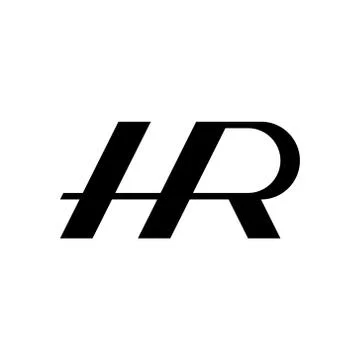 HR logo, monogram, vector Stock Illustration