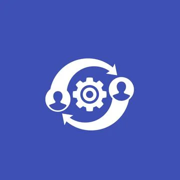 HR, management icon Stock Illustration