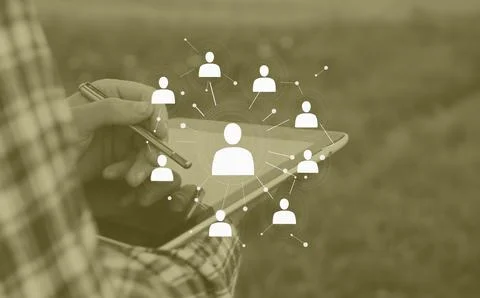 HR manager using digital tablet for human resources management and recruitm.. Stock Photos