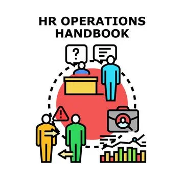 Hr operations handbook guiding human resources management Stock Illustration