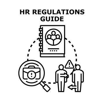 Hr regulations guide explaining compliance and business ethics Stock Illustration