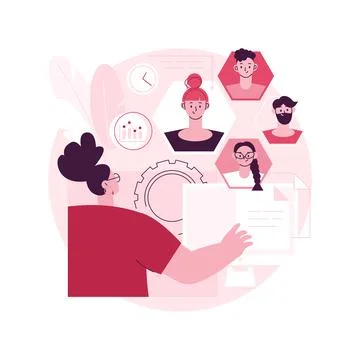 HR software abstract concept vector illustration. イラスト素材