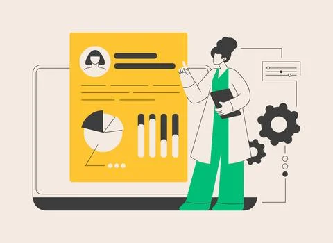 HR software abstract concept vector illustration. Stock-Illustration