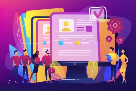 HR software concept vector illustration. Stock-Illustration