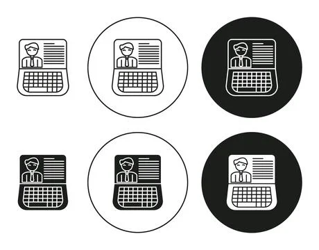 Hr software vector icon mark set symbol for web application Illustrazione stock