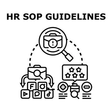 Hr sop guidelines developing and implementing corporate strategy Stock Illustration