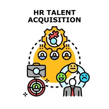 Hr talent acquisition process finding ideal candidates 库存插图