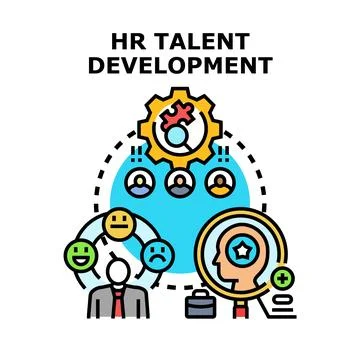 Hr talent development process enhancing employees skills Stock Illustration