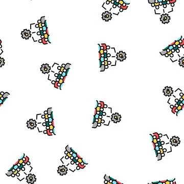 Hr work vector seamless pattern Stock Illustration