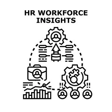 Hr workforce insights for analyzing employee data Stock Illustration