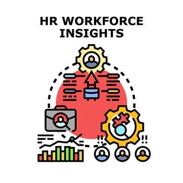 Hr workforce insights for analyzing employee data Stock Illustration