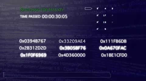 Hracking wifi Network key code Video stock 20430324