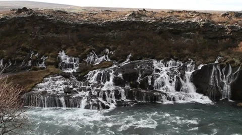 Hraunfoss Video stock 7683455