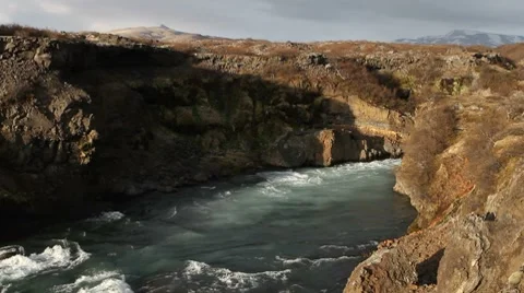 Hraunfoss, Iceland Video stock 7678723