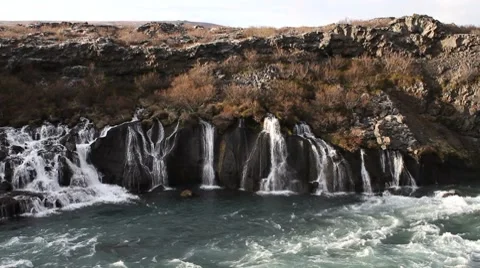Hraunfoss, Iceland Video stock 7679969