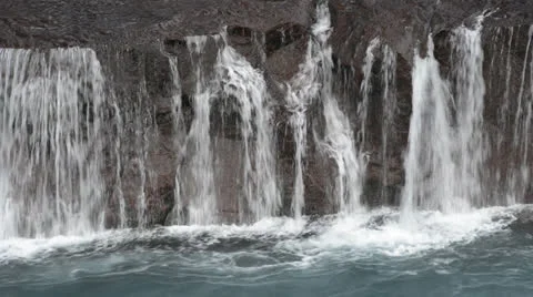 Hraunfossar Falls Stock Footage 23265898