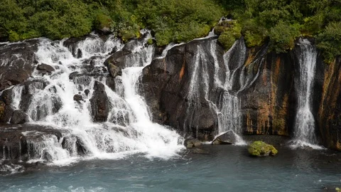 Hraunfossar Stock Footage 106396109