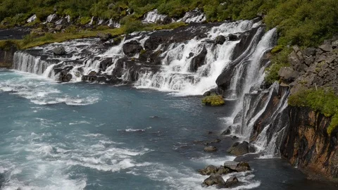 Hraunfossar Stock Footage 106396121