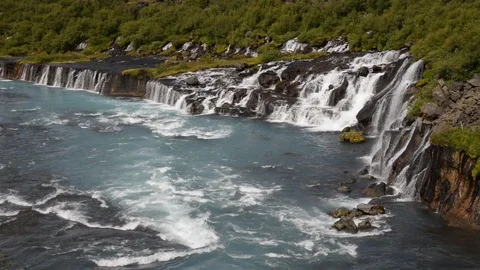 Hraunfossar Stock Footage 106396170