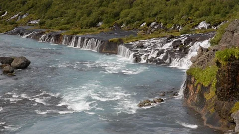 Hraunfossar Stock Footage 106396181