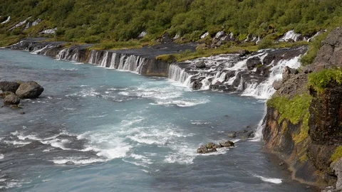 Hraunfossar Stock Footage 106396183