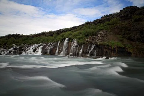  Hraunfossar Island Hraunfossar ,model released, Symbolfoto ,property rele... Stock Photos
