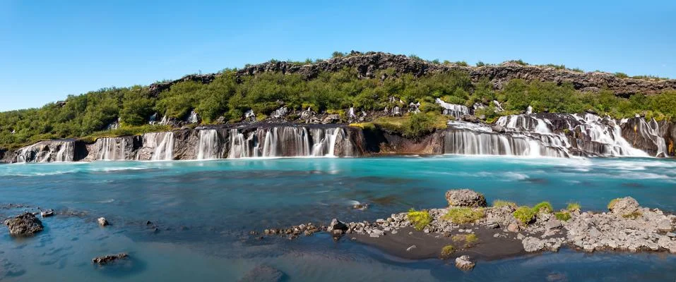 Hraunfossar Stock Photos