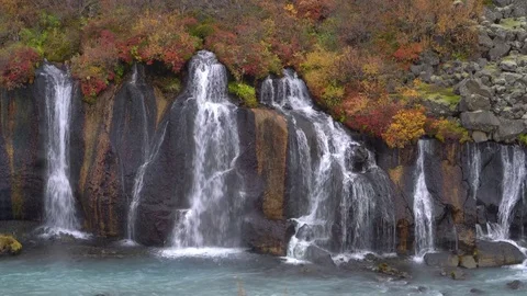 Hraunfossar Waterfalls Stock Footage 73267918