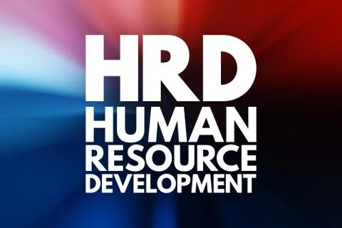 HRD - Human Resource Development acronym, business concept background Foto stock