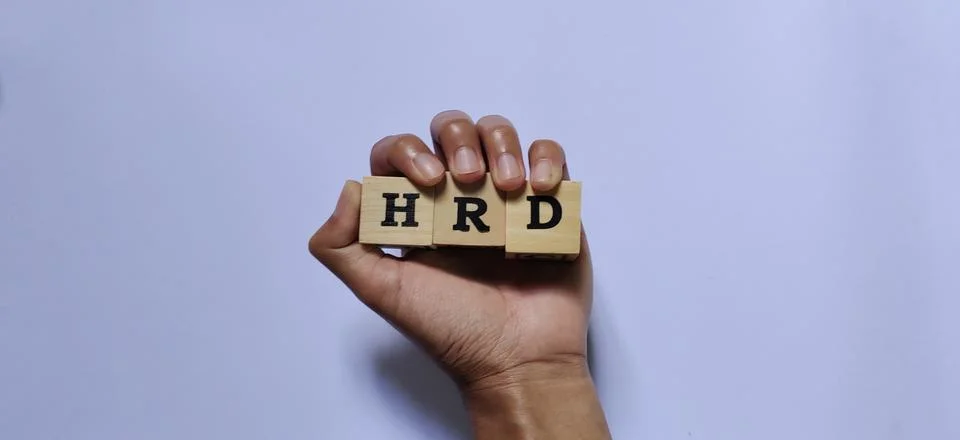 HRD Human Resource Development, conceptual business illustration Stock Photos