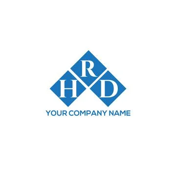 HRD letter logo design on white background. HRD creative initials letter logo Stock Illustration