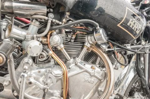 HRD motorcycle engine Stock Photos