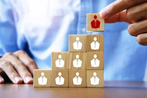 HR,human resources technology.Human resource manager choose the perfect emp.. Stock Photos