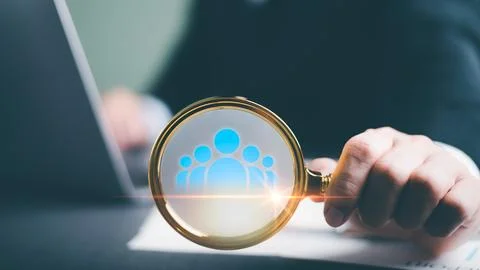 HRM or Human Resource Management Organizational executives plan success str.. Stock Photos