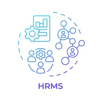 HRMS blue gradient concept icon 스톡 일러스트