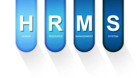 HRMS as Human Resource Management System acronym isolated Illustrazione stock