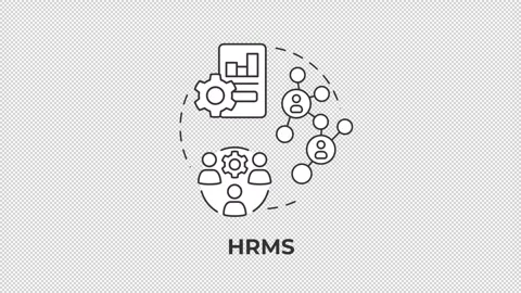 HRMS line concept icon animation 库存影片 337774198