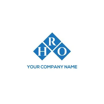 HRO letter logo design on white background. HRO creative initials letter logo Stock Illustration