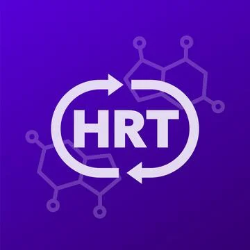 HRT icon, hormone replacement therapy vector Illustrazione stock