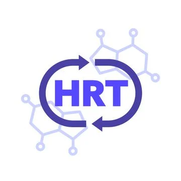 HRT icon, hormone replacement therapy Illustrazione stock
