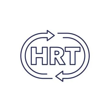 HRT line icon, hormone replacement therapy Illustrazione stock