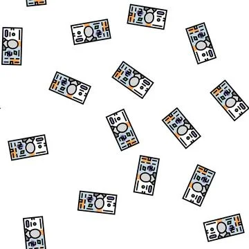Hryvnia uah vector seamless pattern Stock Illustration