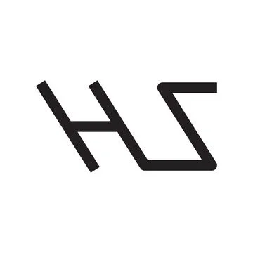 Hs initial letter vector logo icon Stock-Illustration