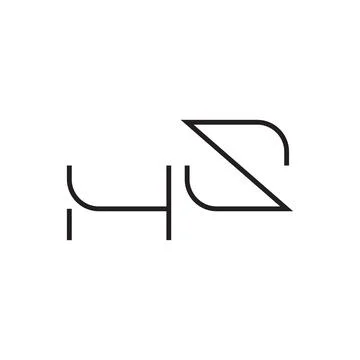 Hs initial letter vector logo icon Illustrazione stock