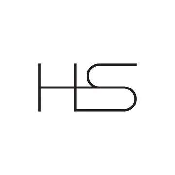 Hs initial letter vector logo icon Stock-Illustration